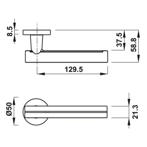 Tay nắm gạt Kawajun Hafele 900.99.127 - 3