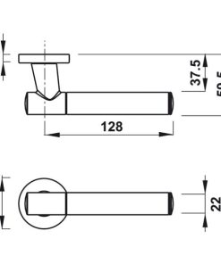 Tay nắm gạt Kawajun Hafele 900.99.126 - 6 Tay nắm gạt Kawajun Hafele 900.99.126 - 5