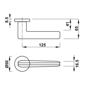 Tay nắm gạt Kawajun Hafele 900.99.734 - 5