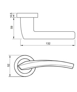 Tay nắm gạt DUNE Hafele màu Đồng bóng 901.79.869 - 6 Tay nắm gạt DUNE Hafele màu Đồng bóng 901.79.869 - 5