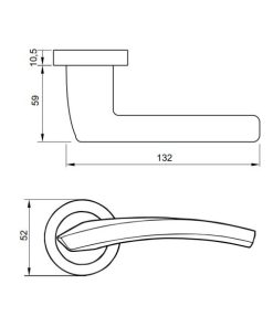 Tay nắm gạt DUNE Hafele 901.99.926 - 6 Tay nắm gạt DUNE Hafele 901.99.926 - 5