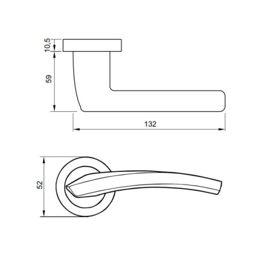 Tay nắm gạt DUNE Hafele 901.99.926 - 3