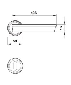 Tay nắm gạt CLOUD Hafele 901.79.732 - 5