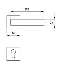 Tay nắm gạt TECHNA Hafele 901.79.874 - 6 Tay nắm gạt TECHNA Hafele 901.79.874 - 5