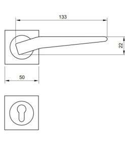 Tay nắm gạt PRESO Hafele 901.98.810 - 5