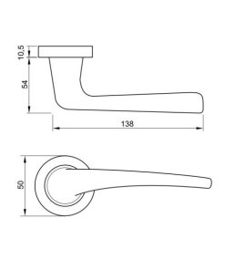Tay nắm gạt LEMANS Hafele màu Đồng bóng 901.79.871 - 5