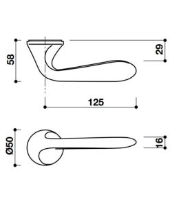 Tay nắm gạt Kawajun Hafele 901.99.940 - 5