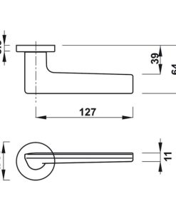 Tay nắm gạt Kawajun Hafele 901.99.576 - 5