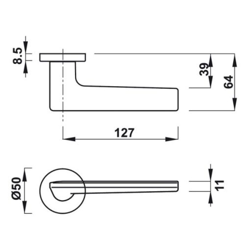 Tay nắm gạt Kawajun Hafele 901.99.576 - 3