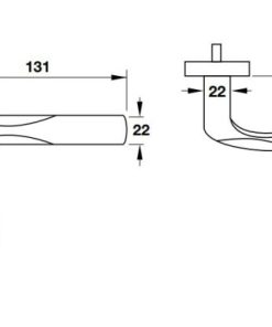 Tay nắm gạt Hafele 903.99.572 - 6 Tay nắm gạt Hafele 903.99.572 - 5