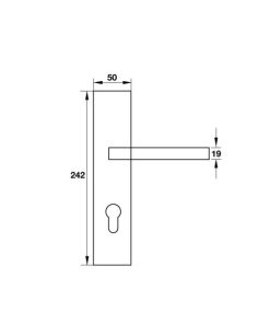 Tay nắm gạt đế dài Hafele 903.99.303 - 6 Tay nắm gạt đế dài Hafele 903.99.303 - 5