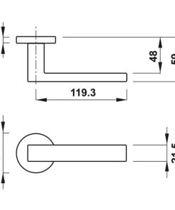 Tay nắm gạt Kawajun Hafele 905.99.542 - 6 Tay nắm gạt Kawajun Hafele 905.99.542 - 5
