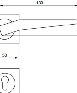 Tay nắm gạt PRESO Hafele màu đen 901.79.722 - 6 Tay nắm gạt PRESO Hafele màu đen 901.79.722 - 5