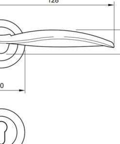Tay nắm gạt WIND Häfele màu đen 901.79.706 - 6 Tay nắm gạt WIND Häfele màu đen 901.79.706 - 5