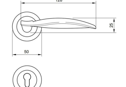 Tay nắm gạt WIND Häfele màu đen 901.79.706 - 3