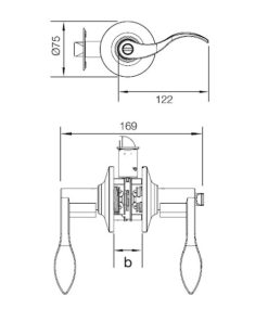Khoá tay nắm gạt cửa vệ sinh Häfele 489.10.199 - 13