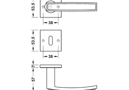 Tay nắm gạt Häfele 903.92.716 - 3