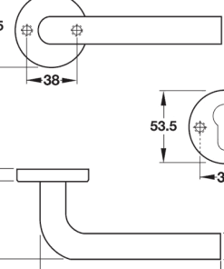 Tay nắm gạt Hafele 903.92.596 - 5