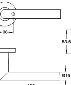 Tay nắm gạt Hafele 903.92.556 - 12 Tay nắm gạt Hafele 903.92.556 - 11