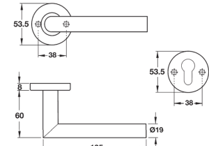 Tay nắm gạt Hafele 903.92.556 - 11