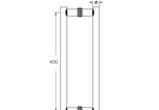 Tay nắm kéo chữ H 600mm CC400mm Häfele DIY 499.68.035 - 3