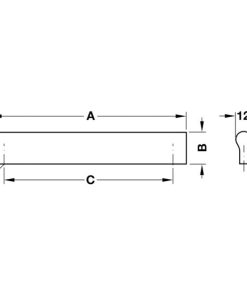 Tay nắm nhôm Hafele mạ màu bạc 148mm 155.01.102 - 6 Tay nắm nhôm Hafele mạ màu bạc 148mm 155.01.102 - 5