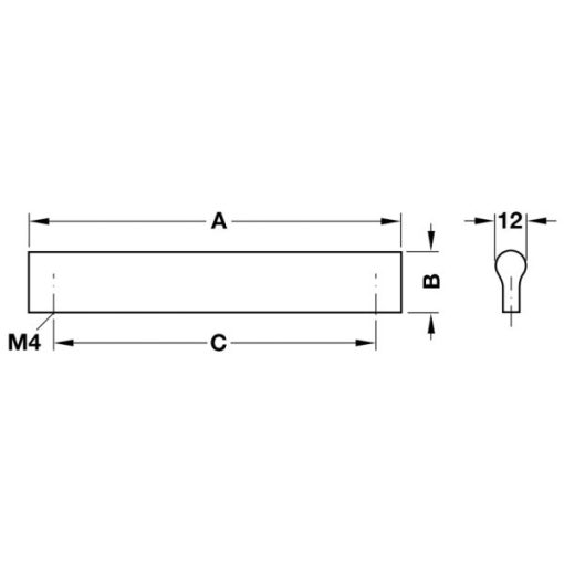 Tay nắm nhôm Hafele mạ màu bạc 116mm 155.01.101 - 3