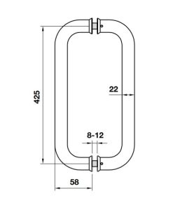 Tay nắm phòng tắm kính BAUMA 903.13.181 - 5