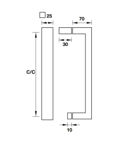 Tay nắm phòng tắm kính Hafele CC500mm 903.11.561 - 5