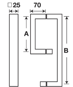 Tay nắm phòng tắm kính Hafele 500mm 903.02.251 - 5