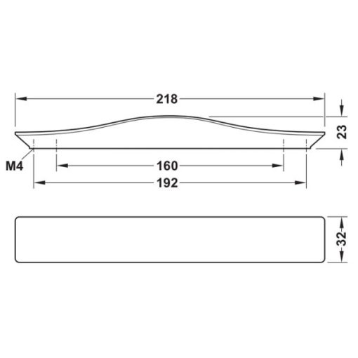 Tay nắm tủ Hafele mạ crom bóng 218mm 106.62.286 - 3