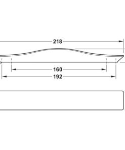 Tay nắm tủ Hafele mạ niken bóng-đen 218mm 106.62.386 - 5