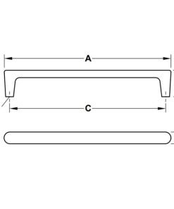 Tay nắm tủ Hafele màu đen mờ 108mm 106.69.130 - 5
