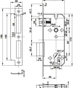 Thân khoá BAUMA H8545 911.25.565 - 6 Thân khoá BAUMA H8545 911.25.565 - 5