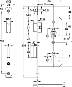 Thân khóa Hafele CC 72/45mm 489.10.561 - 6 Thân khóa Hafele CC 72/45mm 489.10.561 - 5