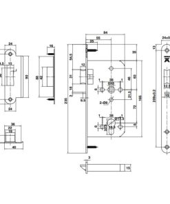 Thân khóa lưỡi gà chốt an toàn Hafele 911.23.427 - 5