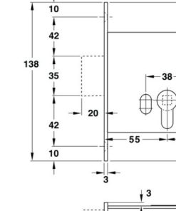 Thân khoá chốt chết Häfele 911.22.477 - 5