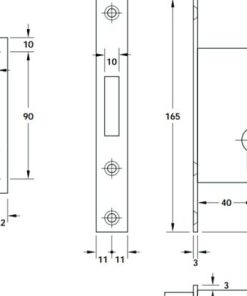 Thân khoá cho cửa trượt Hafele 911.26.413 - 6 Thân khoá cho cửa trượt Hafele 911.26.413 - 5