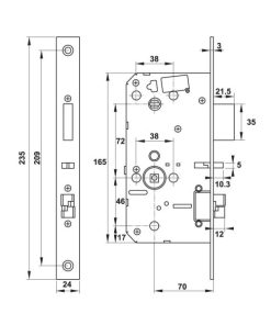 Khóa vân tay Hafele DL7600 màu đồng bóng 912.20.231 - 9