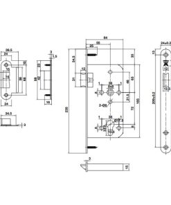 Thân khóa lưỡi gà Hafele 911.23.428 - 5