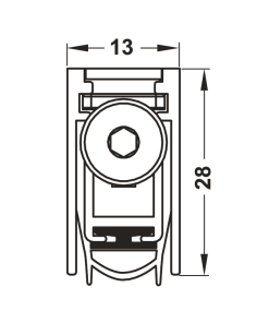 Thanh chắn bụi Hafele 958mm 950.45.016 - 5