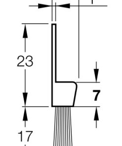 Thanh chắn bụi bằng nhôm mạ 1000mm DIY Häfele 489.97.912 - 5