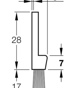 Thanh chắn bụi bằng nhựa màu trắng 1000mm DIY Häfele 489.97.712 - 5