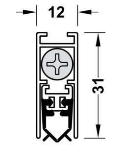 Thanh chắn bụi tự động DDS12 dài 830mm Hafele 950.05.342 - 6 Thanh chắn bụi tự động DDS12 dài 830mm Hafele 950.05.342 - 5