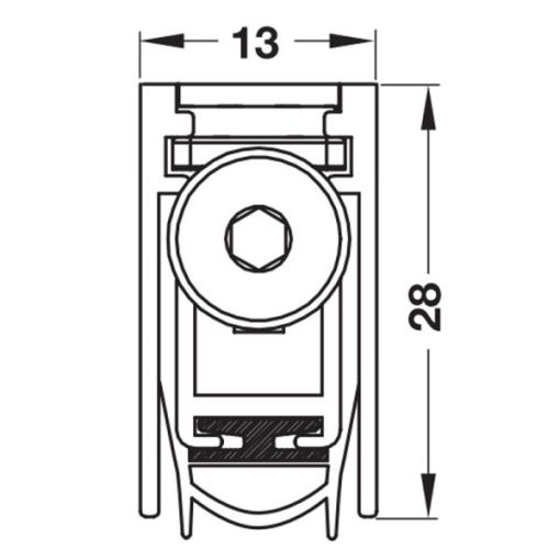 Thanh chắn bụi tự động DDS1328 dài 458mm Hafele 950.45.012 - 3