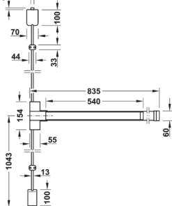 Thanh thoát hiểm Häfele cho cửa đôi 911.56.035 - 5