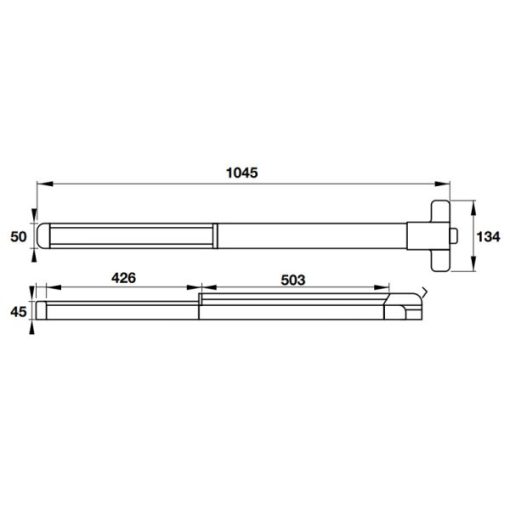 Thanh thoát hiểm Inox 316 Hafele 911.52.151 - 3