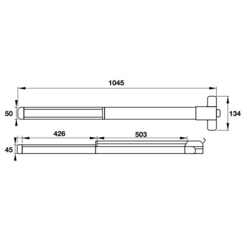 Thanh thoát hiểm Inox mờ Hafele 911.52.131 - 3