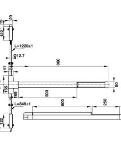 Thanh thoát hiểm với thanh chốt dọc Inox mờ Hafele 911.52.134 - 6 Thanh thoát hiểm với thanh chốt dọc Inox mờ Hafele 911.52.134 - 5