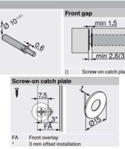Nêm nhấn mở Tip On Blum màu đen 356.04.370 - 5